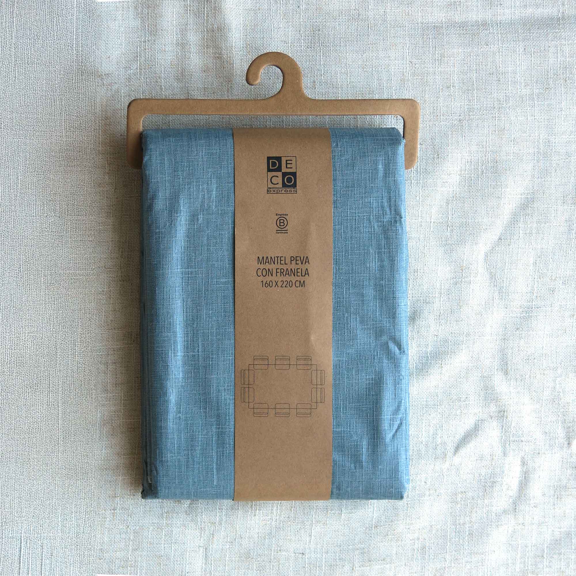 MANTEL PEVA AZUL 160X220 - 3