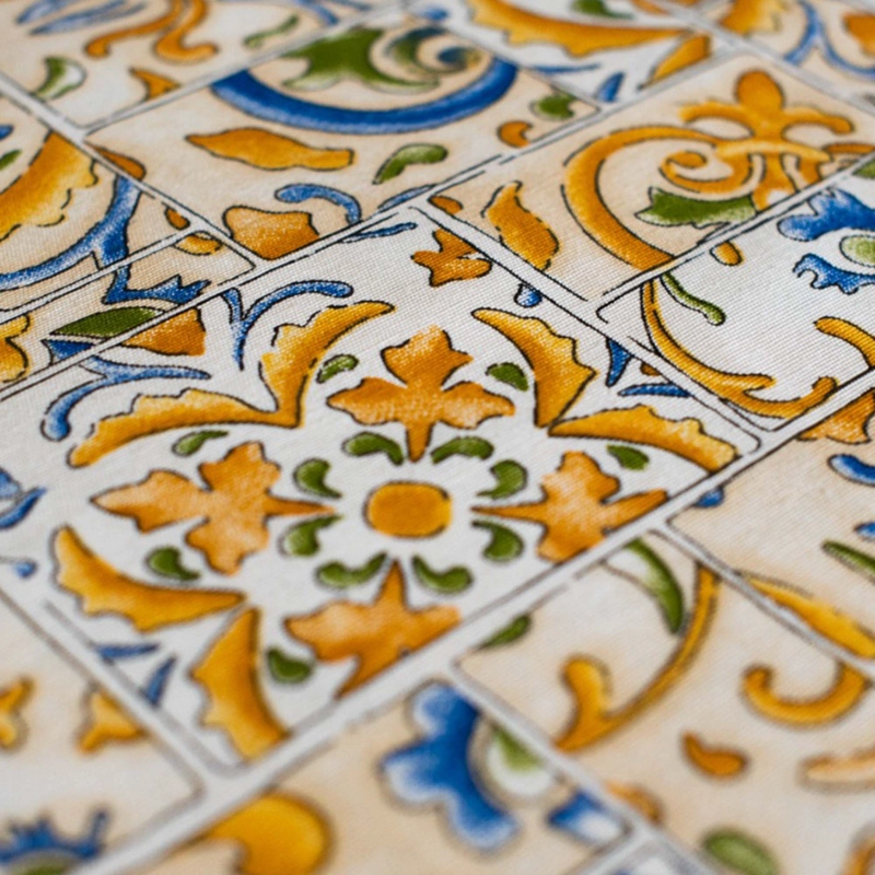 MANTEL DE ALGODON TILES 177X277 CM - 3