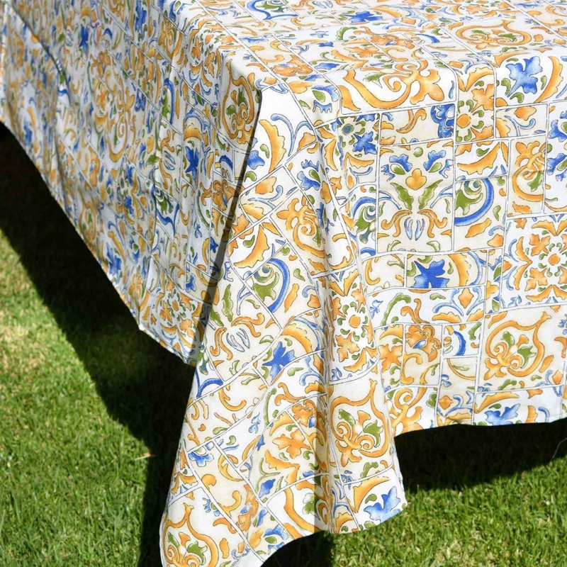MANTEL DE ALGODON TILES 177X277 CM - 4