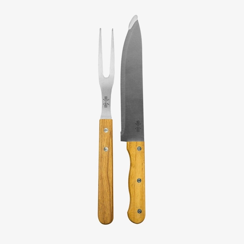 SET 2 PZS CUCHILLO Y TENEDOR ASADO LYN - 1