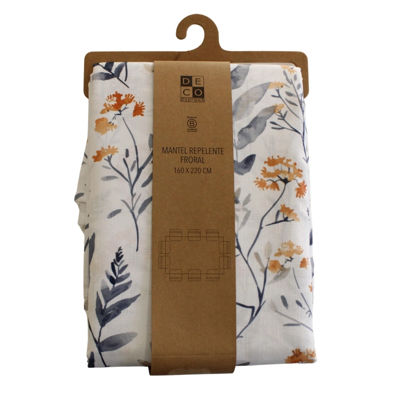MANTEL ANTIMANCHAS FLORAL 130X180 CM - 1
