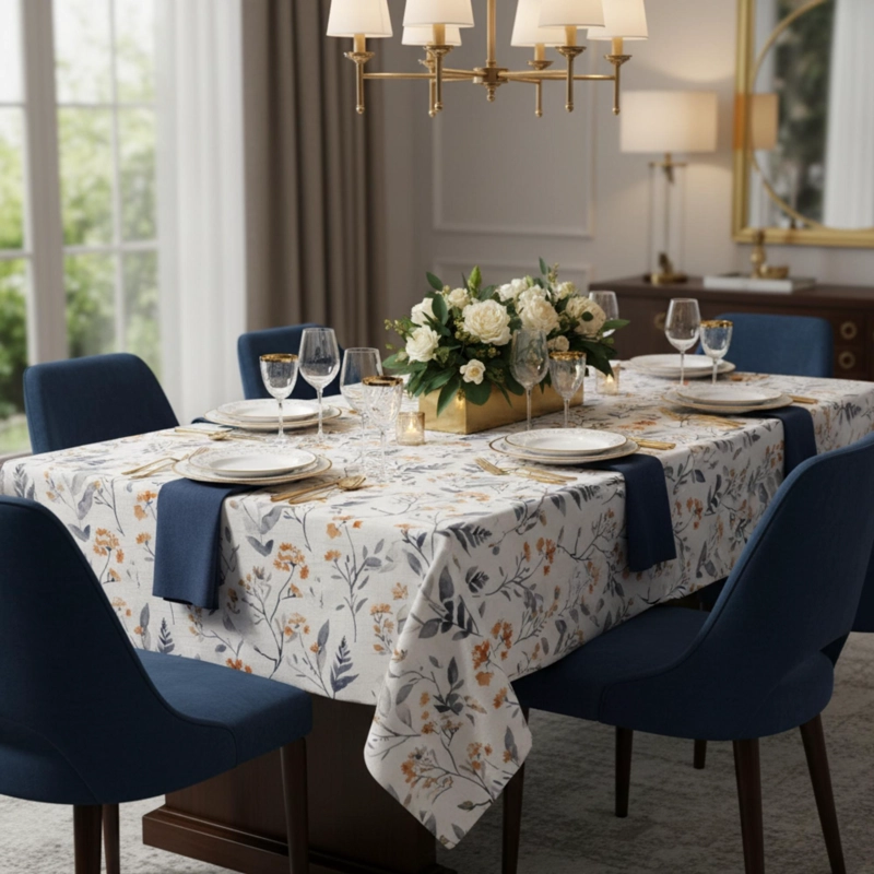 MANTEL ANTIMANCHAS FLORAL 160X220 CM - 2