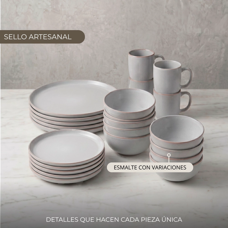 VAJILLA CERAMICA BRISTOL 30 PIEZAS PARA 6 PERSONAS - 2