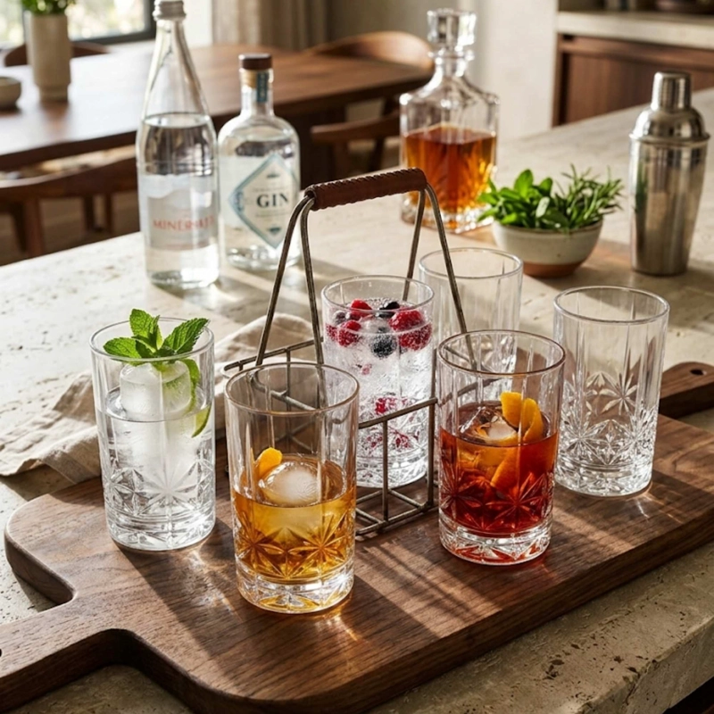 SET 6 VASOS TALLADOS LONGDRINK 500 ML - 3