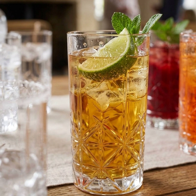 SET 6 VASOS TALLADOS LONGDRINK 500 ML - 4