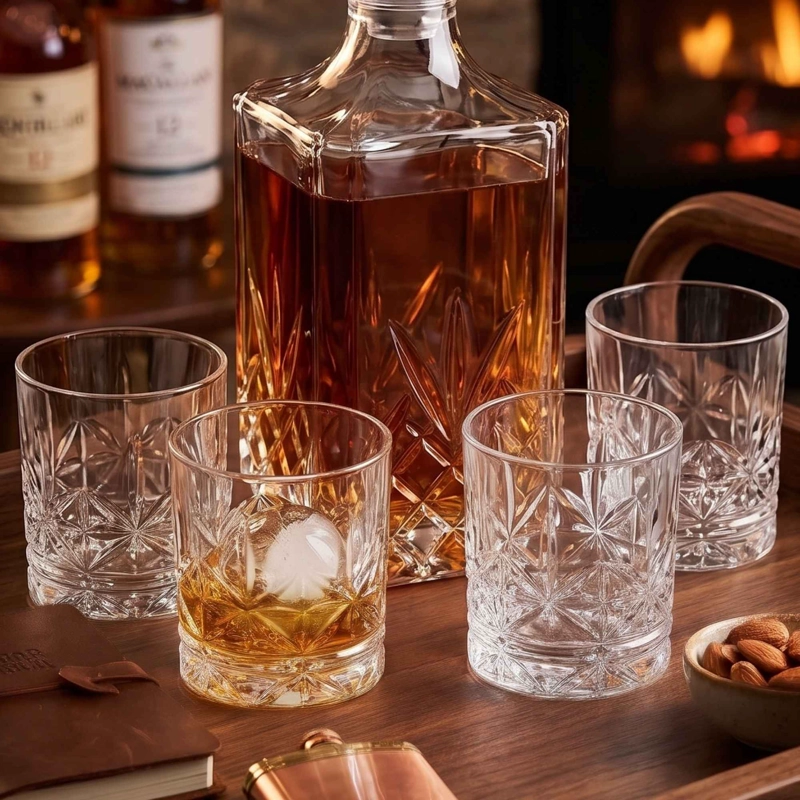 SET BOTELLA 1LT Y 4 VASOS WHISKY 325 ML - 3