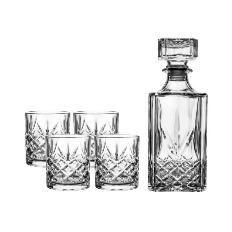 SET BOTELLA 1LT Y 4 VASOS WHISKY 325 ML - 5