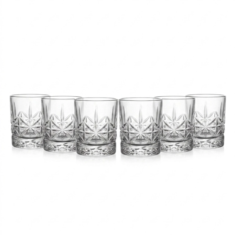 SET 6 VASOS DOUBLE OLD FASHIONED TALLADOS 377 ML - 1