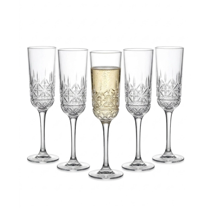 SET 6 COPAS ESPUMANTE TALLADAS 180 ML - 1
