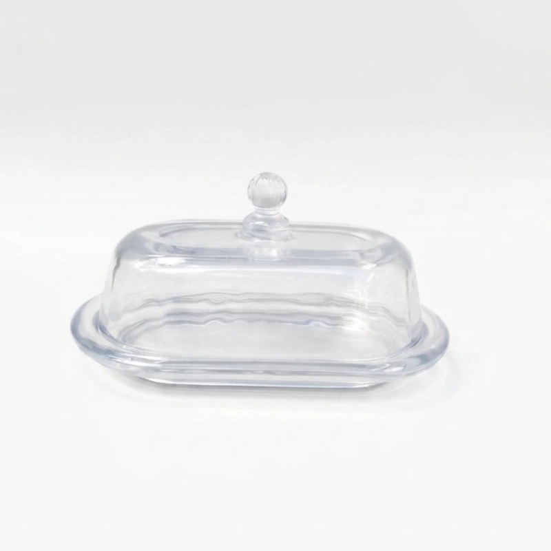 MANTEQUILLERA DE VIDRIO CON TAPA - 19 CM - 4
