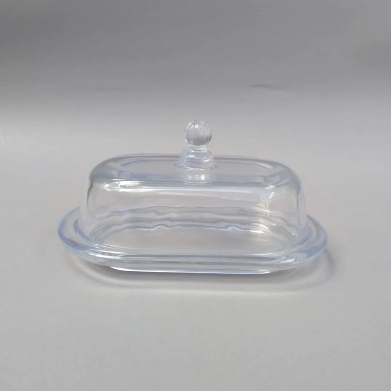 MANTEQUILLERA DE VIDRIO CON TAPA - 19 CM - 5
