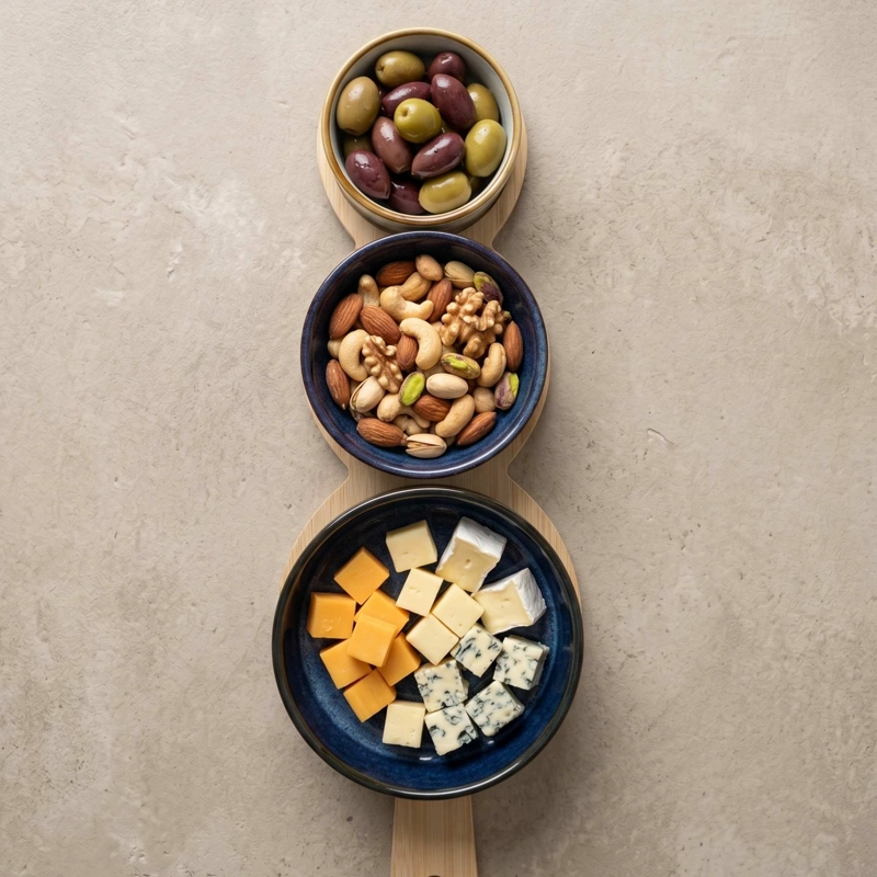 SET 3 BOWLS CERAMICA EN 3 TAMANOS CON BANDEJA BAMBOO CON ASA 35 CM - 4