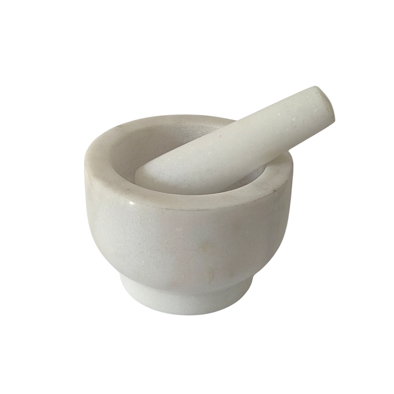 MORTERO Y PISTILO MARMOL 300 ML - 13X8 CM - 5