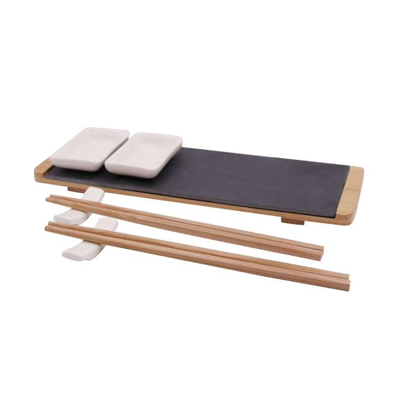 SET SUSHI PARA 2 PERSONAS EN TABLA BAMBOO Y PALILLOS - 5