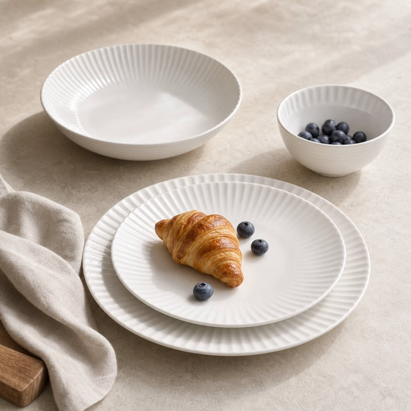 VAJILLA CERAMICA RODAS 24 PIEZAS PARA 6 PERSONAS - 2