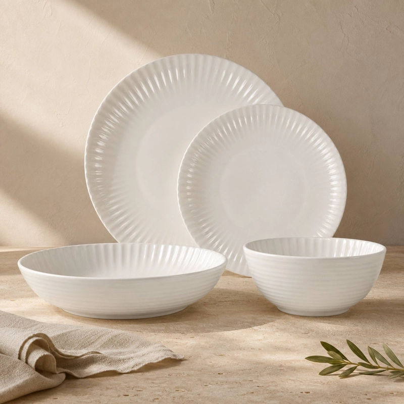 VAJILLA CERAMICA RODAS 24 PIEZAS PARA 6 PERSONAS - 3