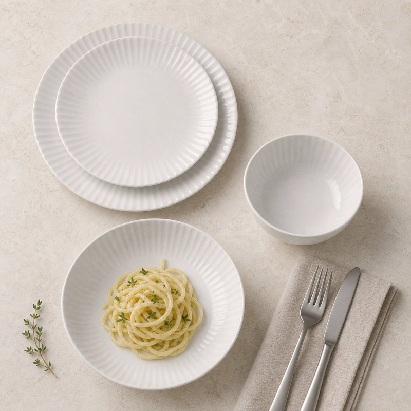 VAJILLA CERAMICA RODAS 24 PIEZAS PARA 6 PERSONAS - 4