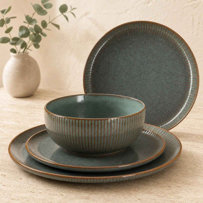 VAJILLA CERAMICA GERONA 18 PIEZAS PARA 6 PERSONAS - 3