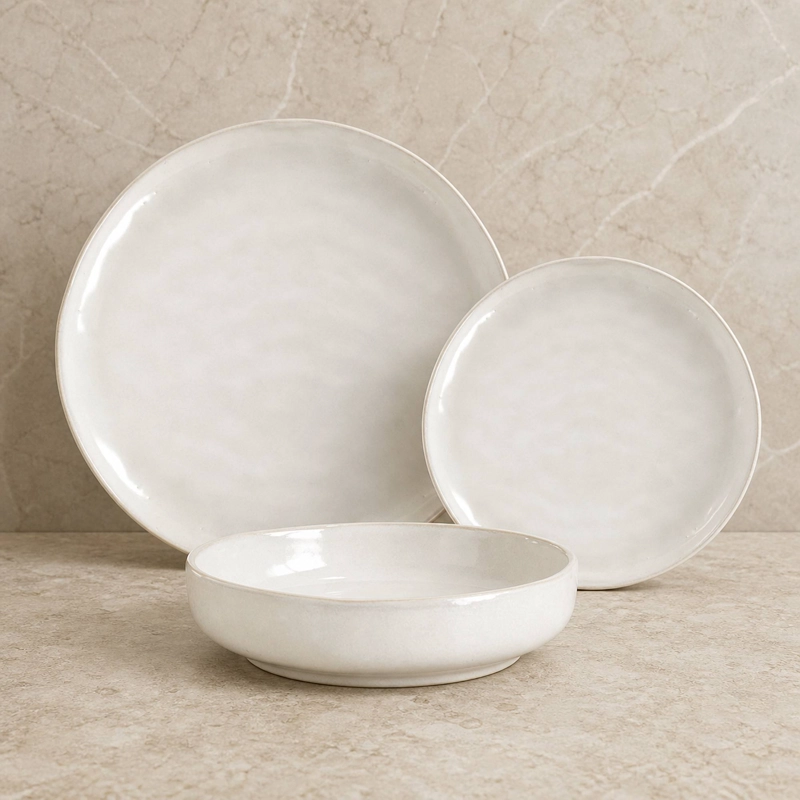 VAJILLA CERAMICA MALIBU 18 PIEZAS PARA 6 PERSONAS - 1