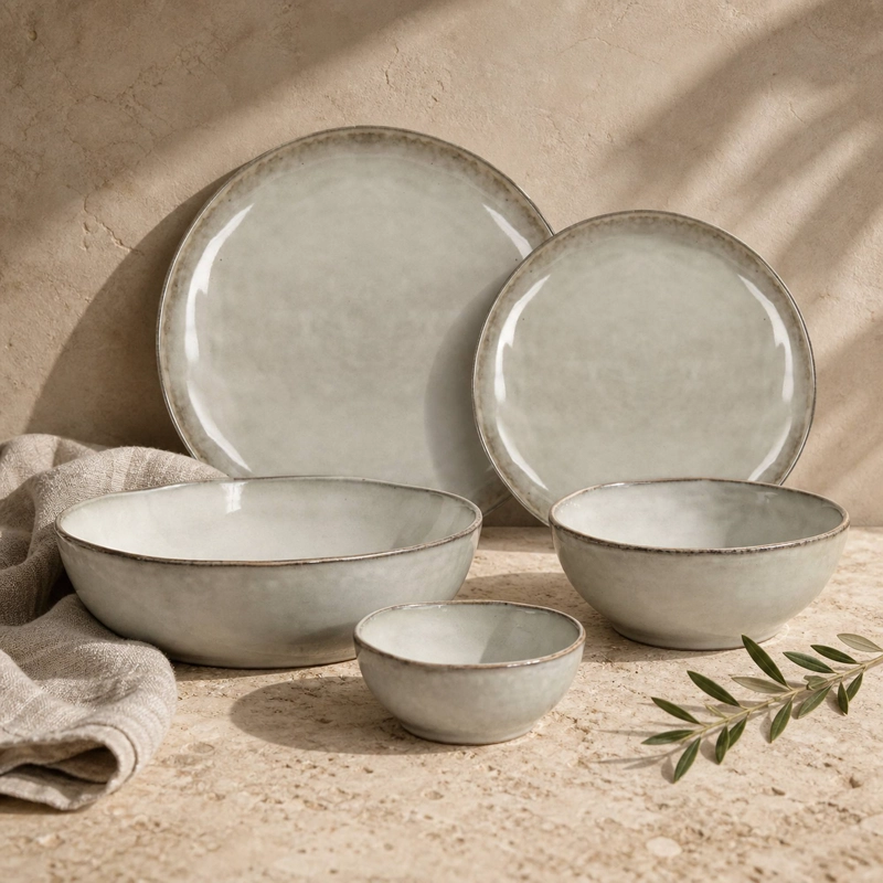 VAJILLA CERAMICA CRETA 30 PIEZAS PARA 6 PERSONAS - 4
