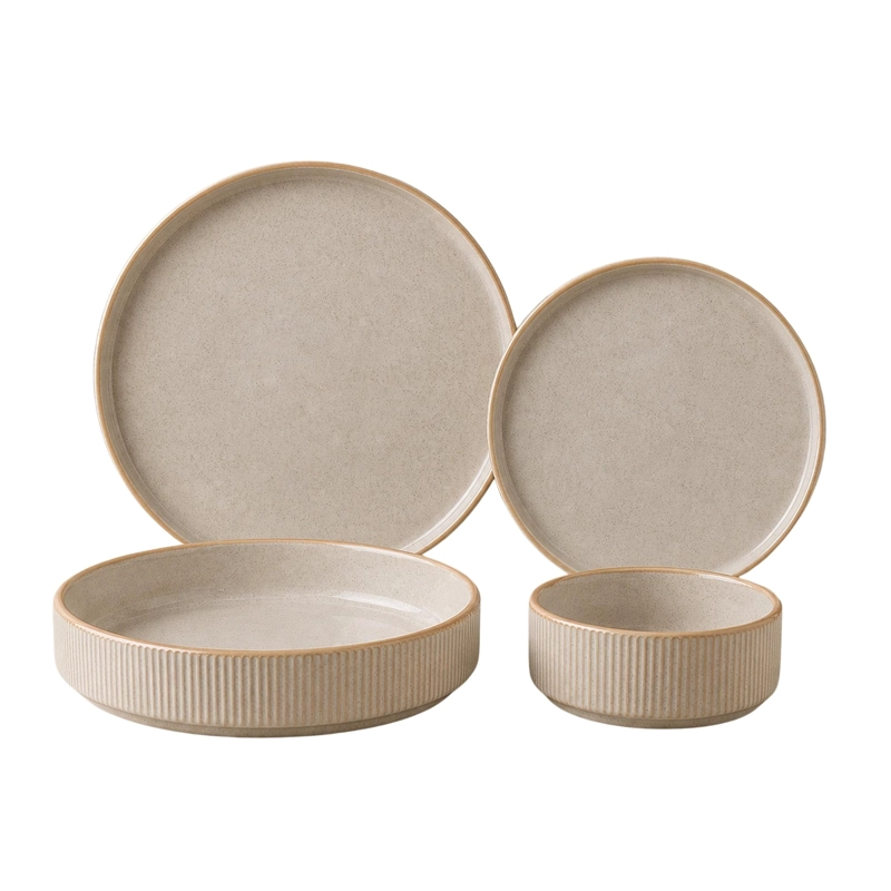 VAJILLA CERAMICA E FESO 24 PIEZAS PARA 6 PERSONAS - 1