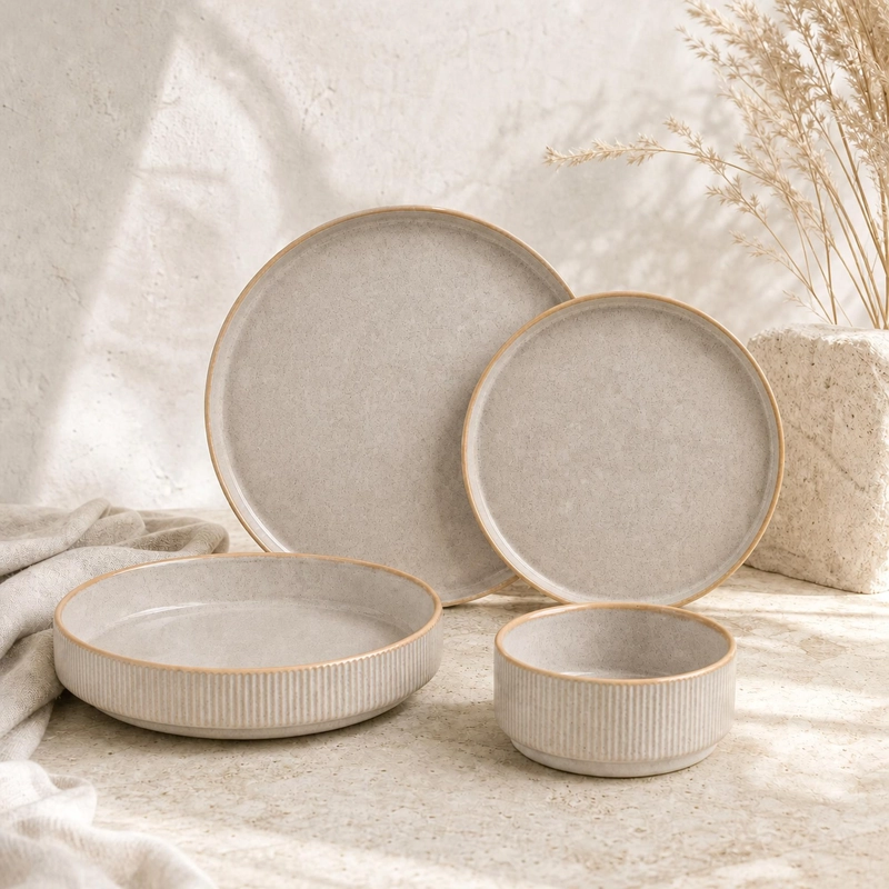 VAJILLA CERAMICA E FESO 24 PIEZAS PARA 6 PERSONAS - 2