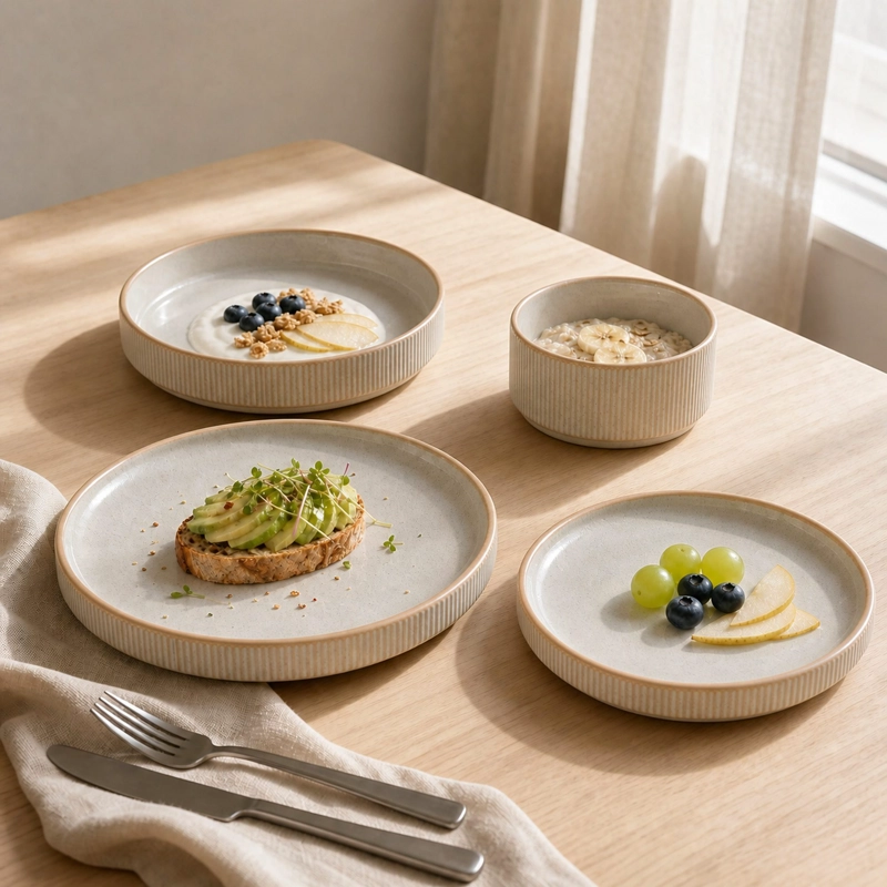 VAJILLA CERAMICA E FESO 24 PIEZAS PARA 6 PERSONAS - 4