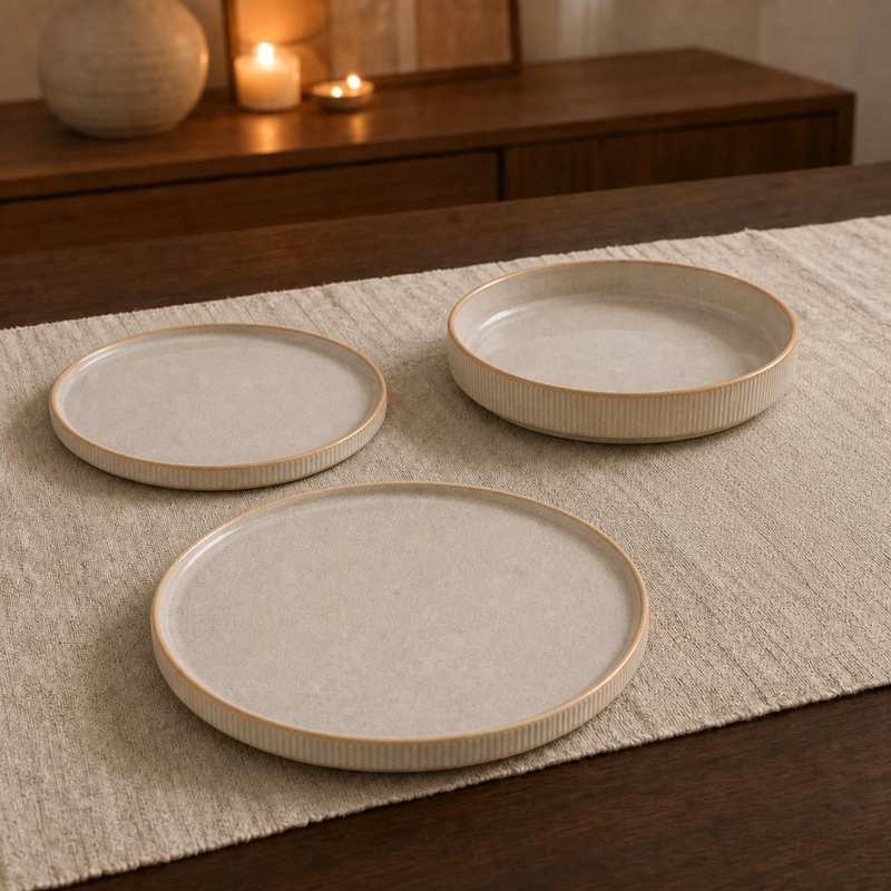 VAJILLA CERAMICA E FESO 24 PIEZAS PARA 6 PERSONAS - 5