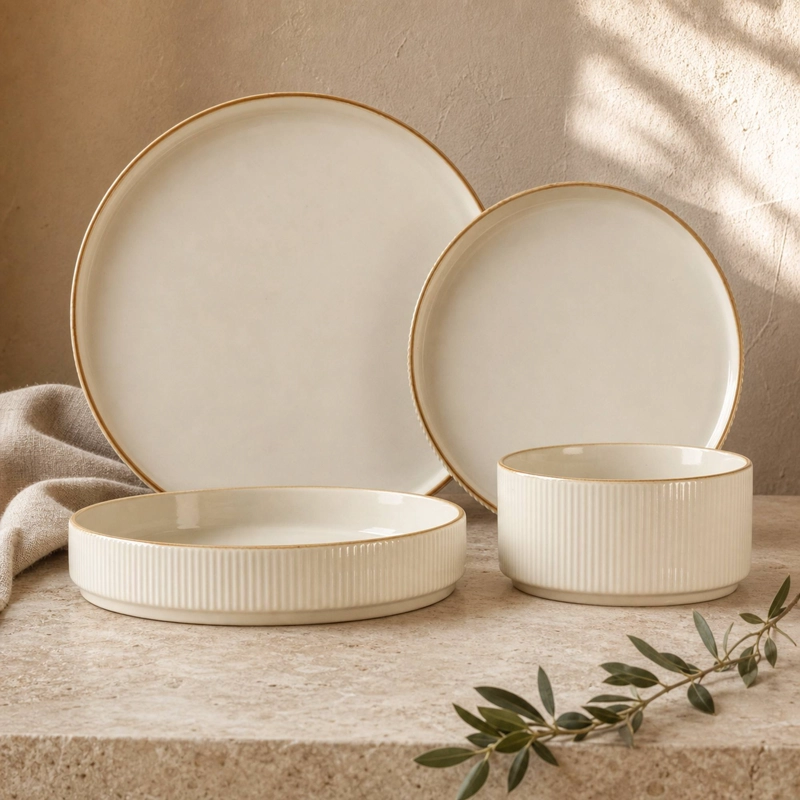 VAJILLA CERAMICA SIRACUSA 24 PIEZAS PARA 6 PERSONAS - 2