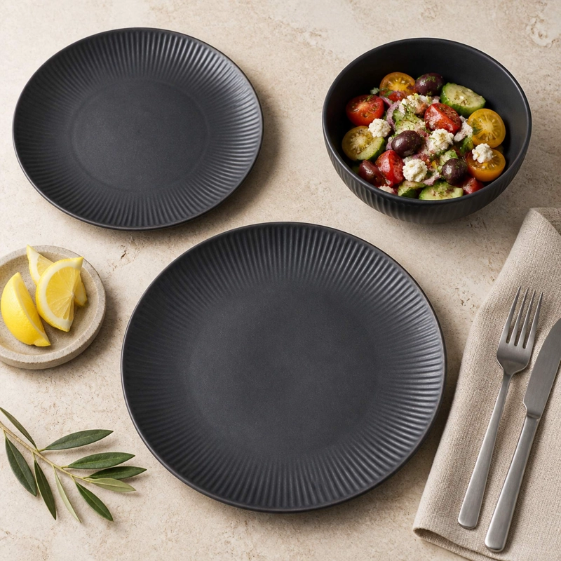 VAJILLA CERAMICA TOKIO 18 PIEZAS PARA 6 PERSONAS - 4