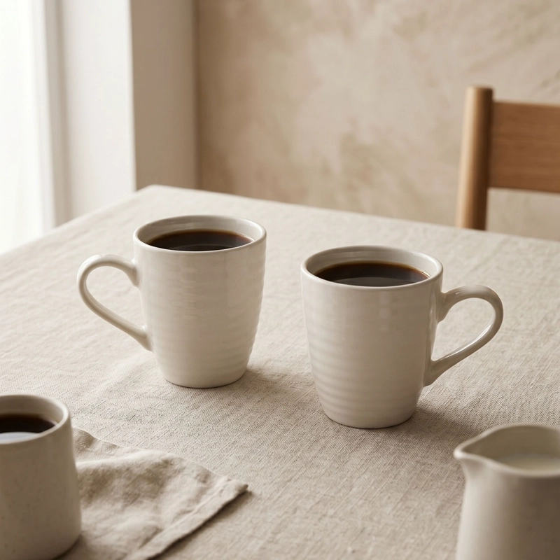 SET 6 TAZAS MUG CERAMICA BE RGAMO 350 ML - 1