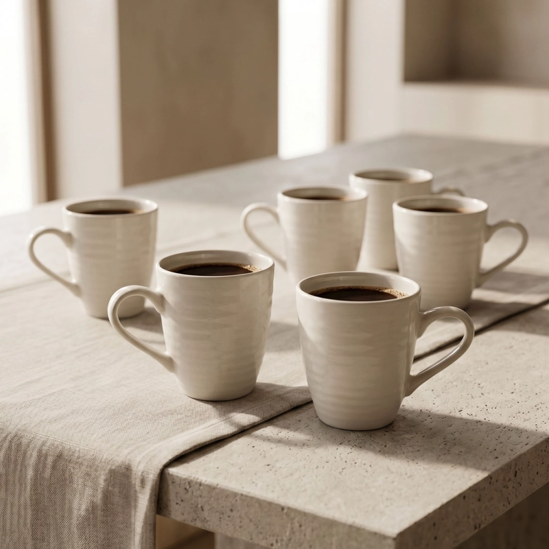 SET 6 TAZAS MUG CERAMICA BE RGAMO 350 ML - 2