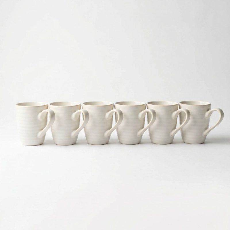 SET 6 TAZAS MUG CERAMICA BE RGAMO 350 ML - 4