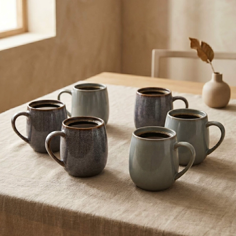 SET 6 TAZAS CERAMICA COLMAR 320 ML - SURTIDO 2 MODELOS - 2