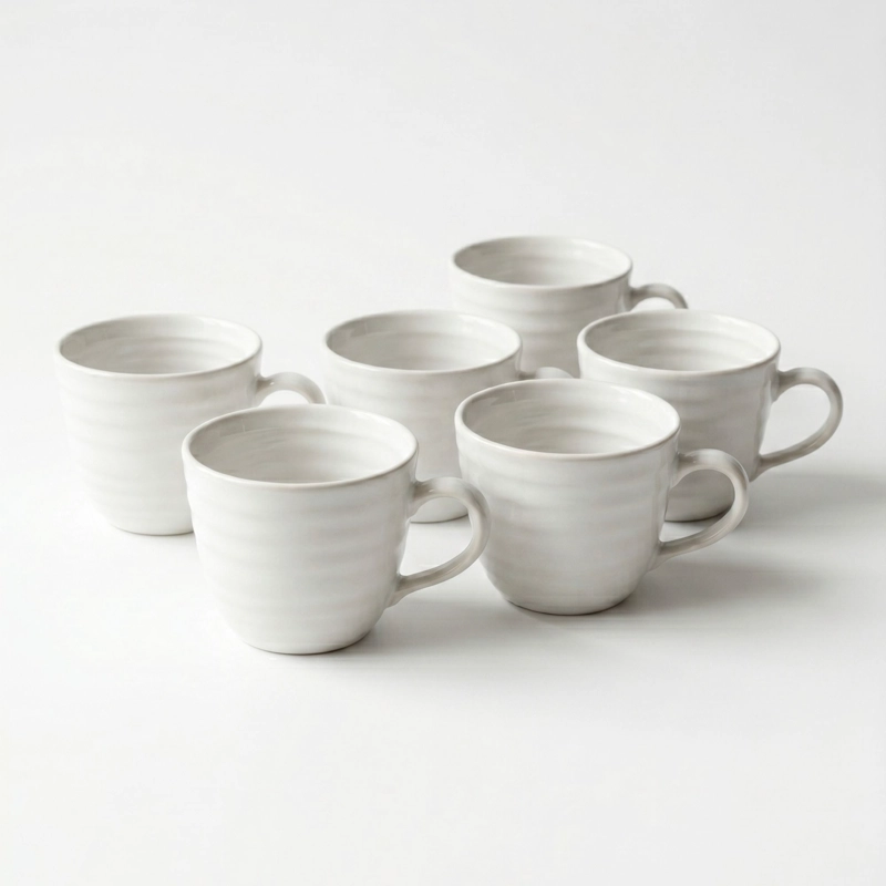 SET 6 TAZAS MUG CERAMICA ARTESANAL ASIS 470 ML - 1