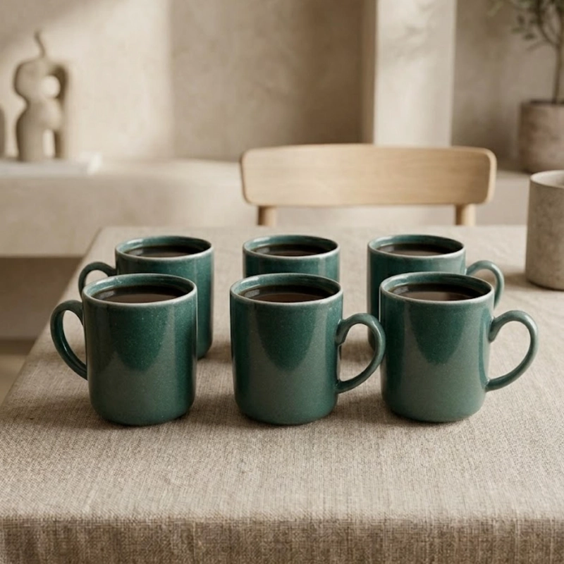 SET 6 TAZAS MUG CERAMICA MANAOS 380 ML - 1