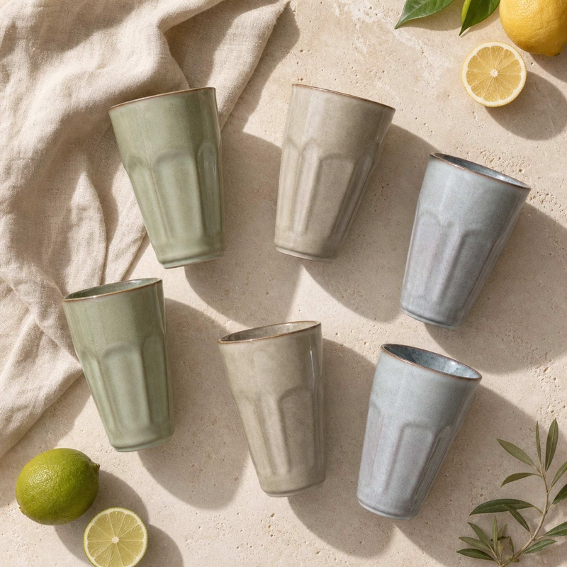 SET 6 VASOS CERAMICA MANCORA 350 ML - SURTIDO 3 MODELOS - 3