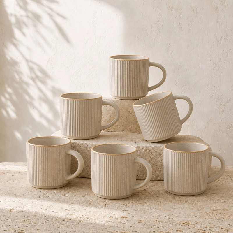 MUG CERAMICA E FESO SET DE 6 410 ML - 1