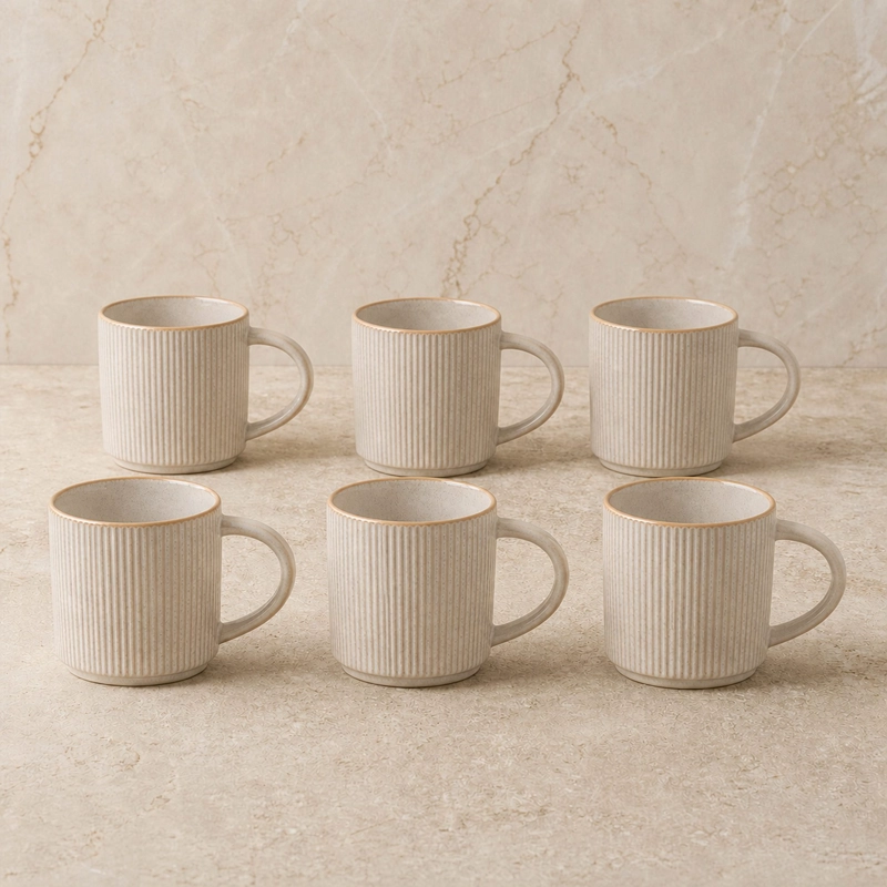 MUG CERAMICA E FESO SET DE 6 410 ML - 3