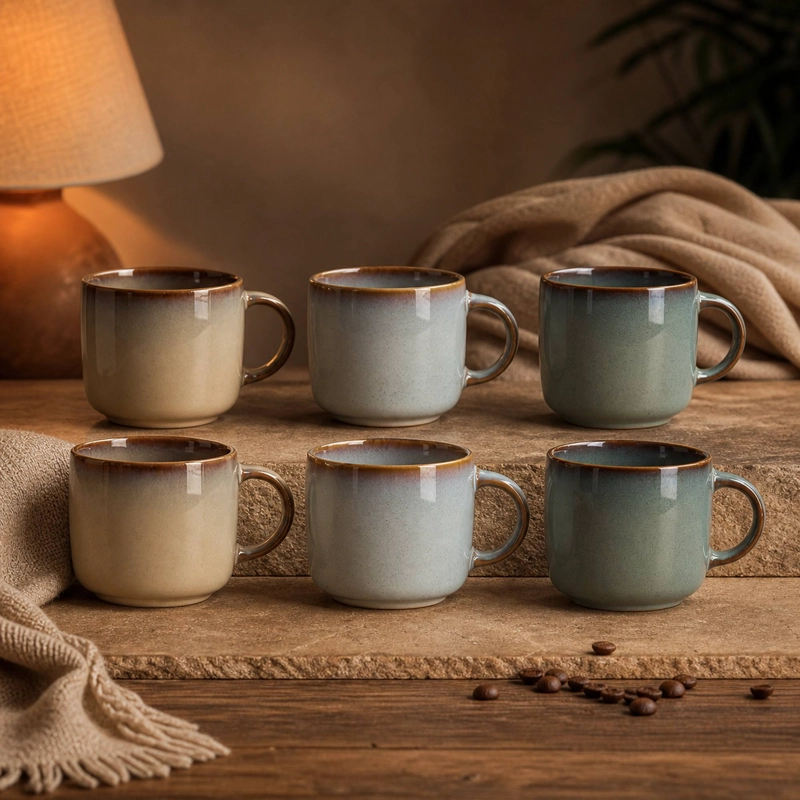 SET 6 TAZAS MUG CERAMICA CHILOE  380 ML - SURTIDO 3 MODELOS - 5