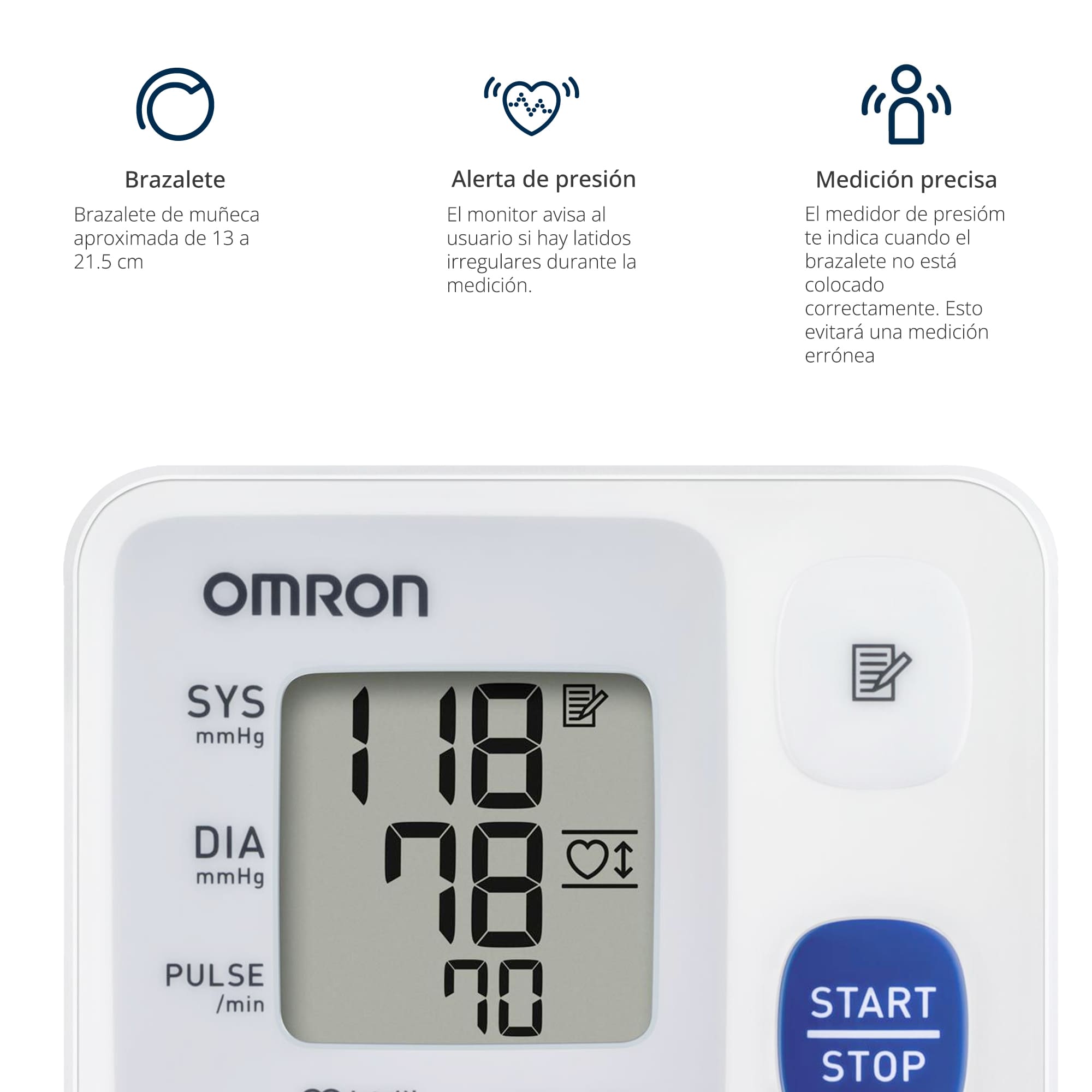 TOMA PRESION TENSIOMETRO OMRON 6124 MUÑECA – 30 MEMORIAS - 5