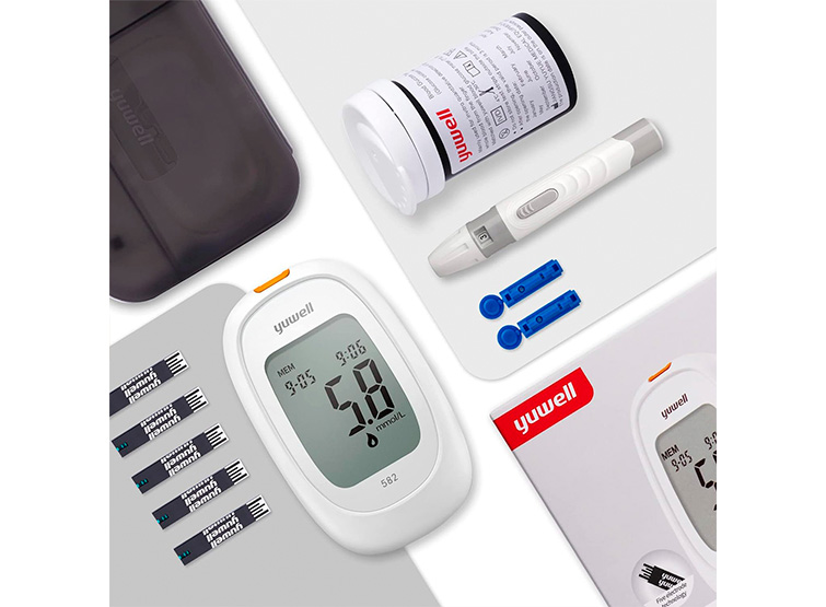 GLUCÓMETRO YUWELL 582 MEDIDOR GLUCOSA GLICEMIA 200 CINTAS 200 LANCETAS - 8
