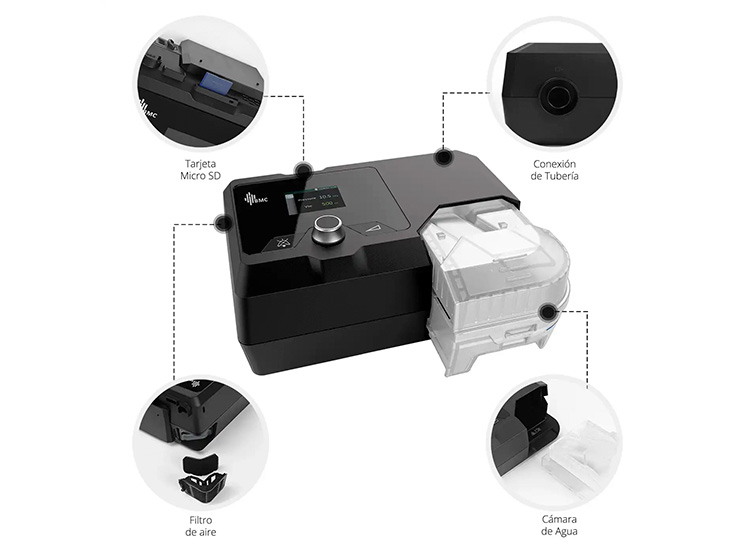 AUTO CPAP RESMART TOPMEDIC G2S A20 TUBO ESTÁNDAR + MASCARA NASAL M - 4