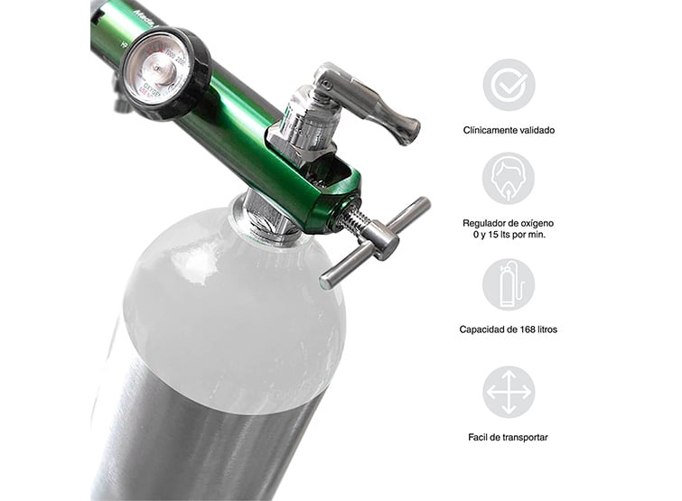 CILINDRO DE OXÍGENO TOPMEDIC PORTÁTIL 168 LITROS KIT ADULTO - 2