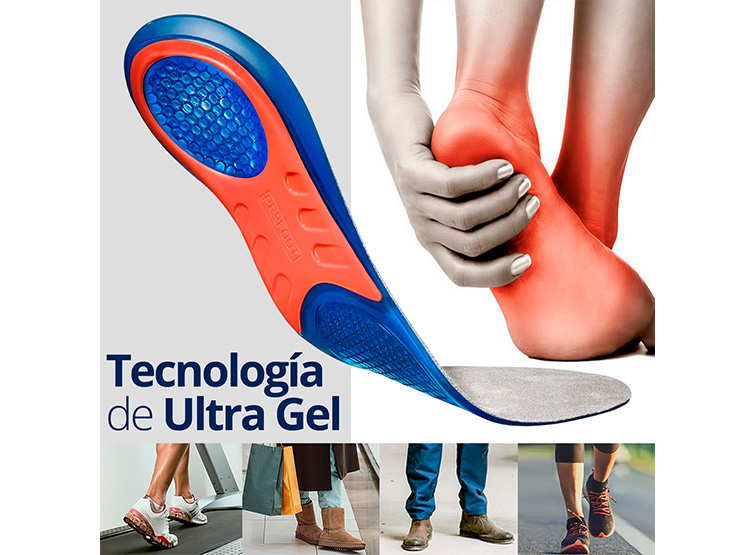 PLANTILLAS TOPMEDIC ORTOPÉDICAS RECORTABLE MASAJE ULTRA GEL - 5