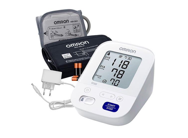 TOMA PRESIÓN DIGITAL DE BRAZO OMRON 7154 + BZTE ADULTO Y PEDIÁTRICO + ADAPTADOR ELÉCTRICO - 1