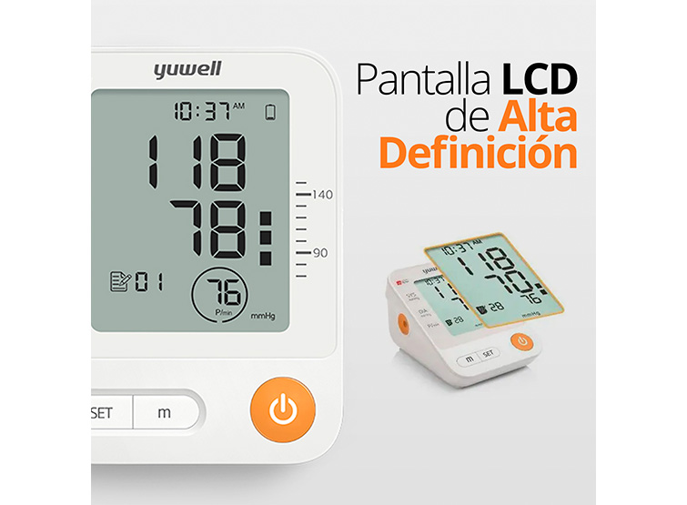 TOMA PRESIÓN DIGITAL DE BRAZO YUWELL YE670D + BZTE ADULTO Y PEDIÁTRICO + ADAPTADOR ELÉCTRICO - 4
