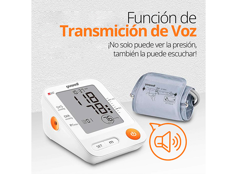 TOMA PRESIÓN DIGITAL DE BRAZO YUWELL YE670D + BZTE ADULTO Y PEDIÁTRICO + ADAPTADOR ELÉCTRICO - 5