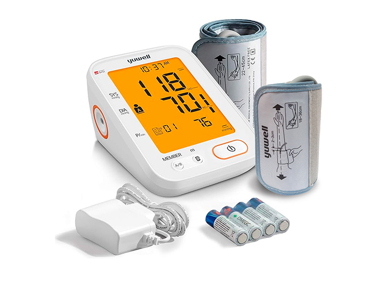 TOMA PRESIÓN DIGITAL DE BRAZO YUWELL YE680B + BZTE ADULTO Y PEDIÁTRICO 360° - 1