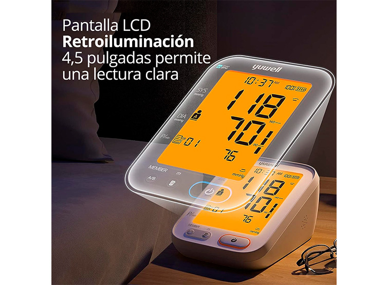 TOMA PRESIÓN DIGITAL DE BRAZO YUWELL YE680B + BZTE ADULTO Y PEDIÁTRICO 360° - 5